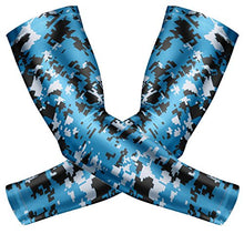 Load image into Gallery viewer, Sports Compression Arm Sleeves 1 Pair Moisture Wicking UV Protection Cooling or Warmer Non Slip Cover Arm Sleeve for Men Women Kids Baseball Football Basketball Volleyball