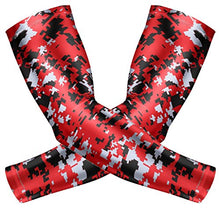 Load image into Gallery viewer, Sports Compression Arm Sleeves 1 Pair Moisture Wicking UV Protection Cooling or Warmer Non Slip Cover Arm Sleeve for Men Women Kids Baseball Football Basketball Volleyball