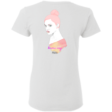 Load image into Gallery viewer, Cancer Girl Power Ladies' 5.3 oz. T-Shirt