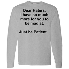 Load image into Gallery viewer, Haters Black Text LS T-Shirt 5.3 oz.