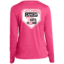 Load image into Gallery viewer, LST360LS Sport-Tek Ladies' LS Heather Dri-Fit V-Neck T-Shirt