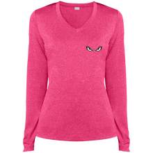 Load image into Gallery viewer, LST360LS Sport-Tek Ladies' LS Heather Dri-Fit V-Neck T-Shirt