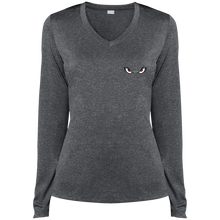 Load image into Gallery viewer, LST360LS Sport-Tek Ladies' LS Heather Dri-Fit V-Neck T-Shirt