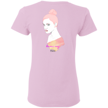 Load image into Gallery viewer, Cancer Girl Power Ladies' 5.3 oz. T-Shirt
