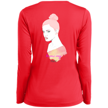 Load image into Gallery viewer, Cancer Girl Power Ladies' LS Performance V-Neck T-Shirt