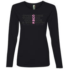Load image into Gallery viewer, Strike out Cancer Ladies' Lightweight LS T-Shirt