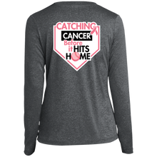Load image into Gallery viewer, LST360LS Sport-Tek Ladies' LS Heather Dri-Fit V-Neck T-Shirt