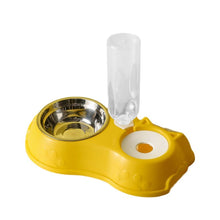 Load image into Gallery viewer, 500ML Dog Bowl Cat Feeder Bowl With Dog Water Bottle Automatic Drinking Pet Bowl Cat Food Bowl Pet Stainless Steel Double 3 Bowl