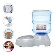 Load image into Gallery viewer, 3.75L Dog Cat Large Automatic Feeder Drinker Food Water Dispenser Pet Bowl Dish Automatic Drinkers Pet Feeder Waterer Food Bowl