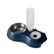 Load image into Gallery viewer, 500ML Dog Bowl Cat Feeder Bowl With Dog Water Bottle Automatic Drinking Pet Bowl Cat Food Bowl Pet Stainless Steel Double 3 Bowl