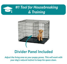 Load image into Gallery viewer, MidWest Homes For Pets Double Door Folding Metal Dog Crate Medium Toy XS XL Intermediate Large Dog Cage ( 24" 30" 36" 42" 48" )