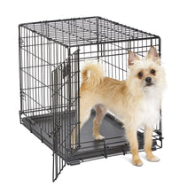 Load image into Gallery viewer, MidWest Homes For Pets Double Door Folding Metal Dog Crate Medium Toy XS XL Intermediate Large Dog Cage ( 24" 30" 36" 42" 48" )