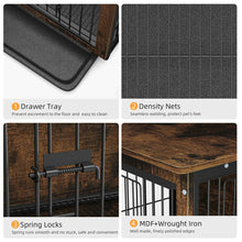 Load image into Gallery viewer, BingoPaw Wooden Dog Crate with Double Doors Removable Tray Pet Cage House Playpen Furniture Kennel End Side Table