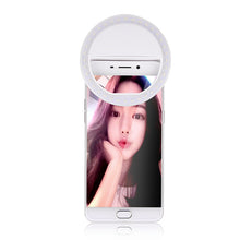 Load image into Gallery viewer, Selfie Portable Flash Led Camera Phone Photography Ring Light Enhancing Photography for iPhone Samsung Pink