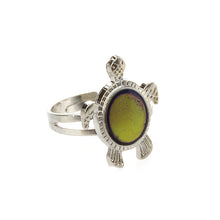 Load image into Gallery viewer, Novelty Turtle Shaped Changeable Color Mood Ring Finger Ring with Adjustable Size