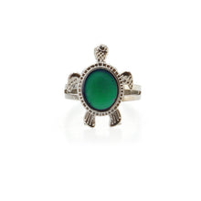 Load image into Gallery viewer, Novelty Turtle Shaped Changeable Color Mood Ring Finger Ring with Adjustable Size