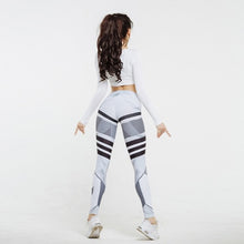Load image into Gallery viewer, Running Pants Women Geometric Yoga Pants Women Fitness Sport Leggings High Waist Yoga Leggings Athletics Sport Pants Sports Wear