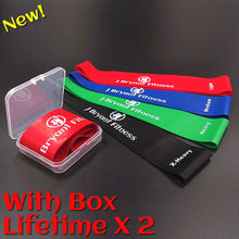 Load image into Gallery viewer, Elastic Fitness Bands Rubber Yoga Resistance Band 100% Latex With Box 10 Inch 4 Levels of Strength Training Workout Equipment